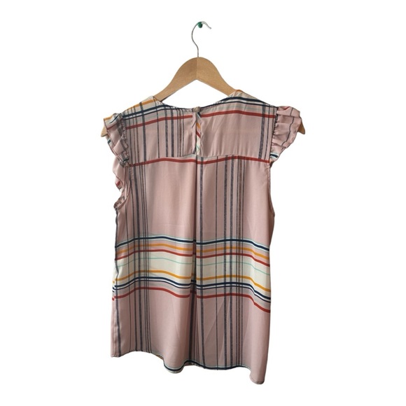 Westmoon Made in L.A. Pink Striped Sleeveless Blouse Size S - Picture 10 of 11